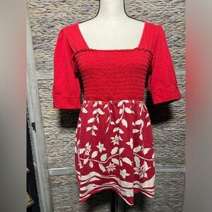 3/$20 - Venezia by Lane Bryant Smocked Top, Size 14/16